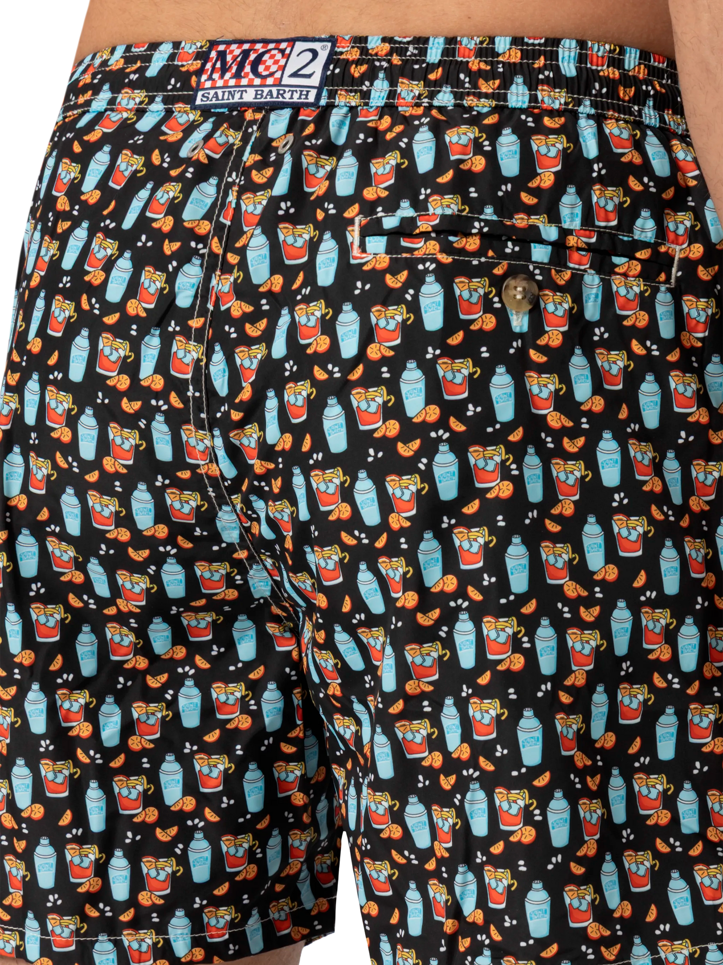 Badeshorts aus leichtem Stoff „Lighting“ mit Negroni-Print