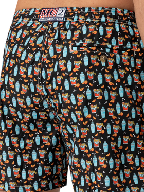 Badeshorts aus leichtem Stoff „Lighting“ mit Negroni-Print