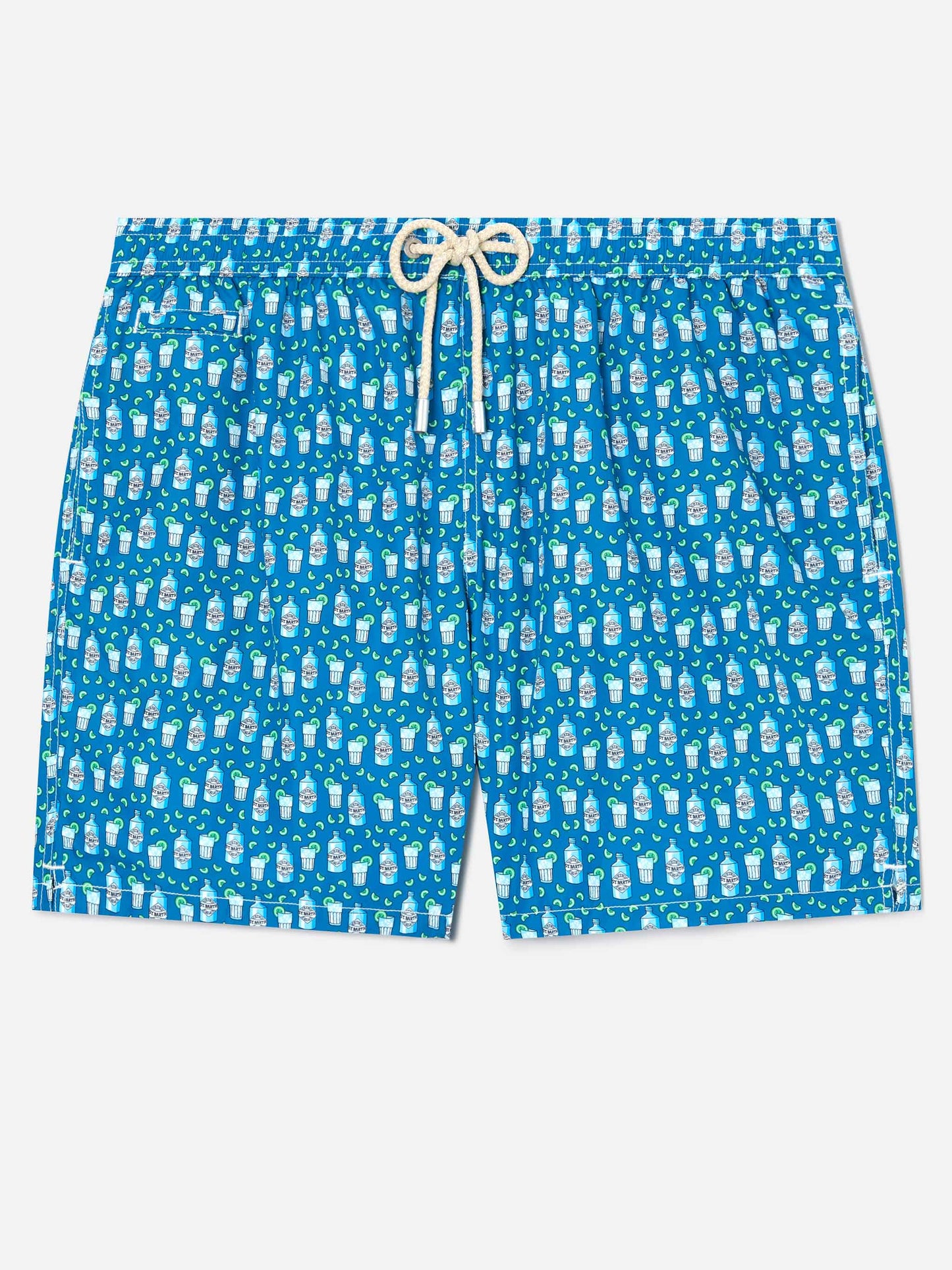 Badeshorts aus leichtem Stoff „Lighting“ mit Gin-Tonic-Print