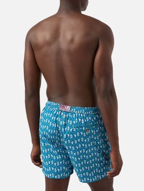 Badeshorts aus leichtem Stoff „Lighting“ mit Gin-Tonic-Print