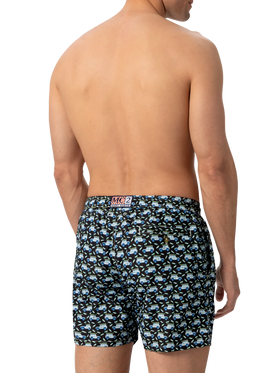 Badeshorts aus leichtem Stoff „Lighting“ mit Offroad-Auto-Print