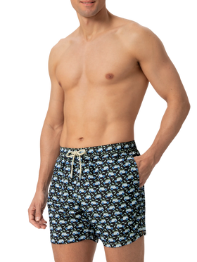 Badeshorts aus leichtem Stoff „Lighting“ mit Offroad-Auto-Print