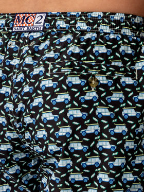 Badeshorts aus leichtem Stoff „Lighting“ mit Offroad-Auto-Print