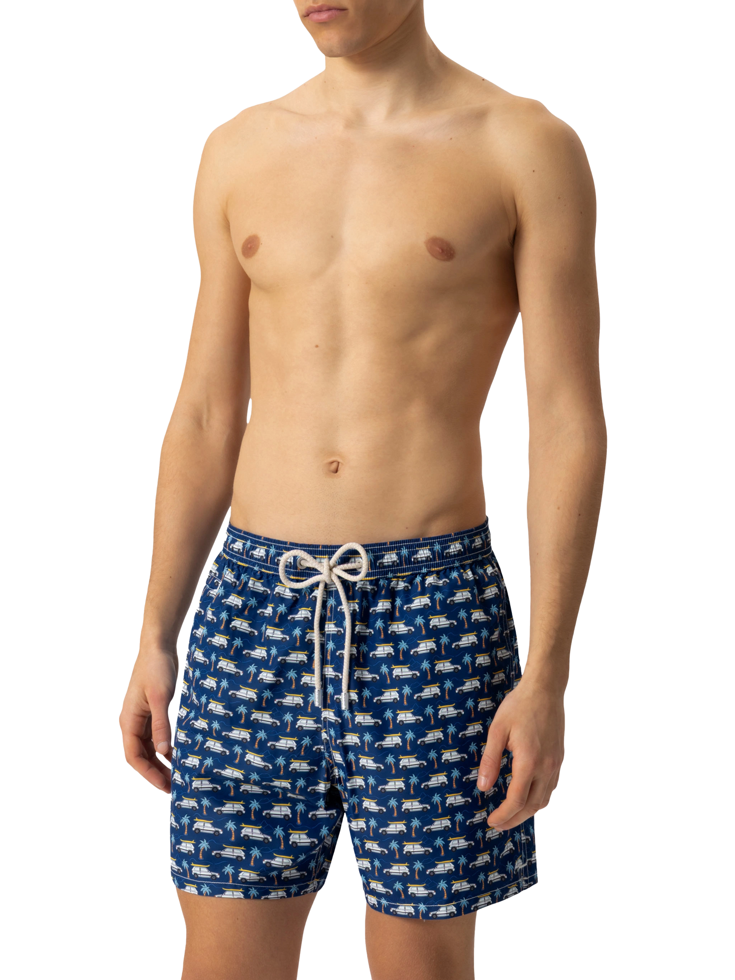 Lightweight fabric swim shorts Lighting with Panda car print | FIAT SPECIAL EDITION