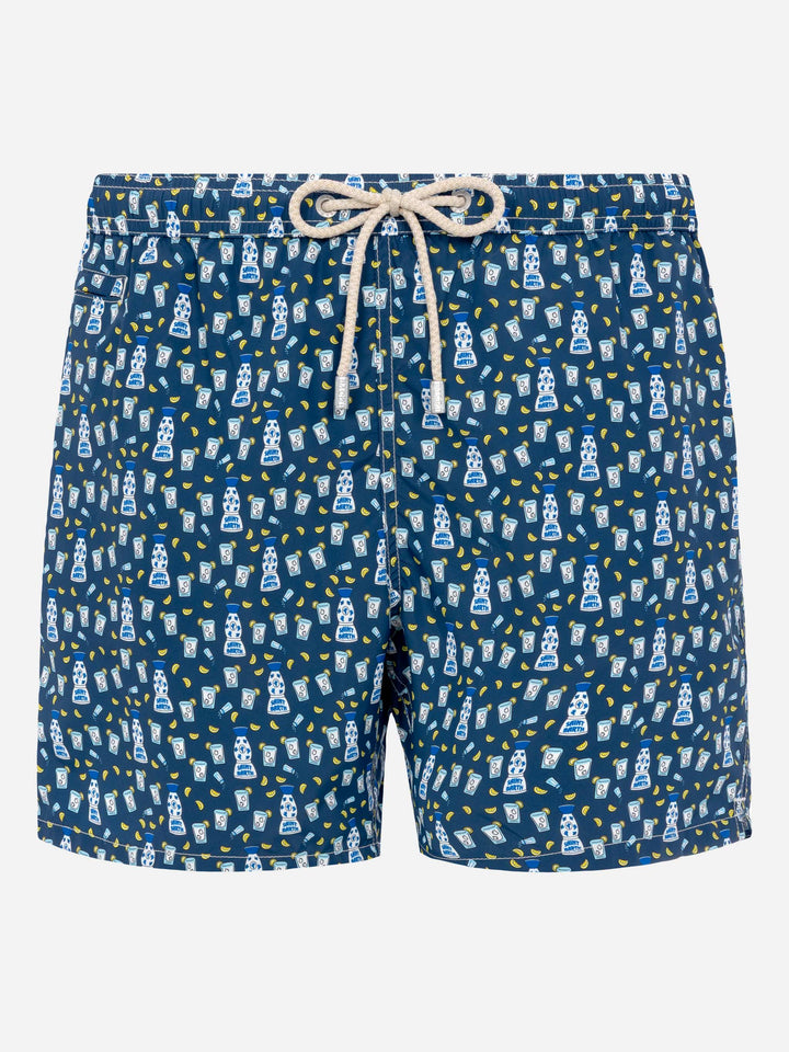 Lightweight fabric swim shorts Lighting with tequila print
