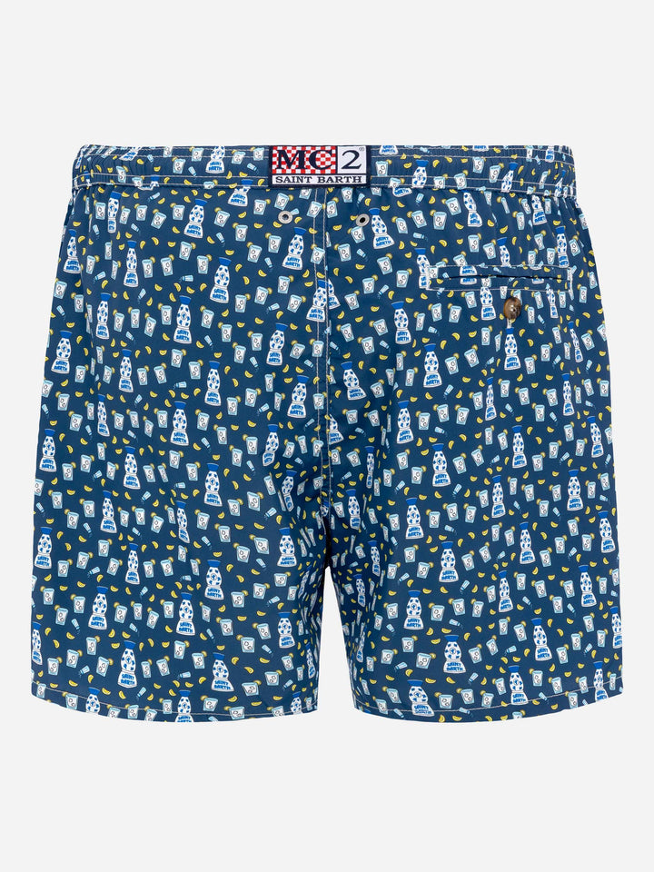 Lightweight fabric swim shorts Lighting with tequila print