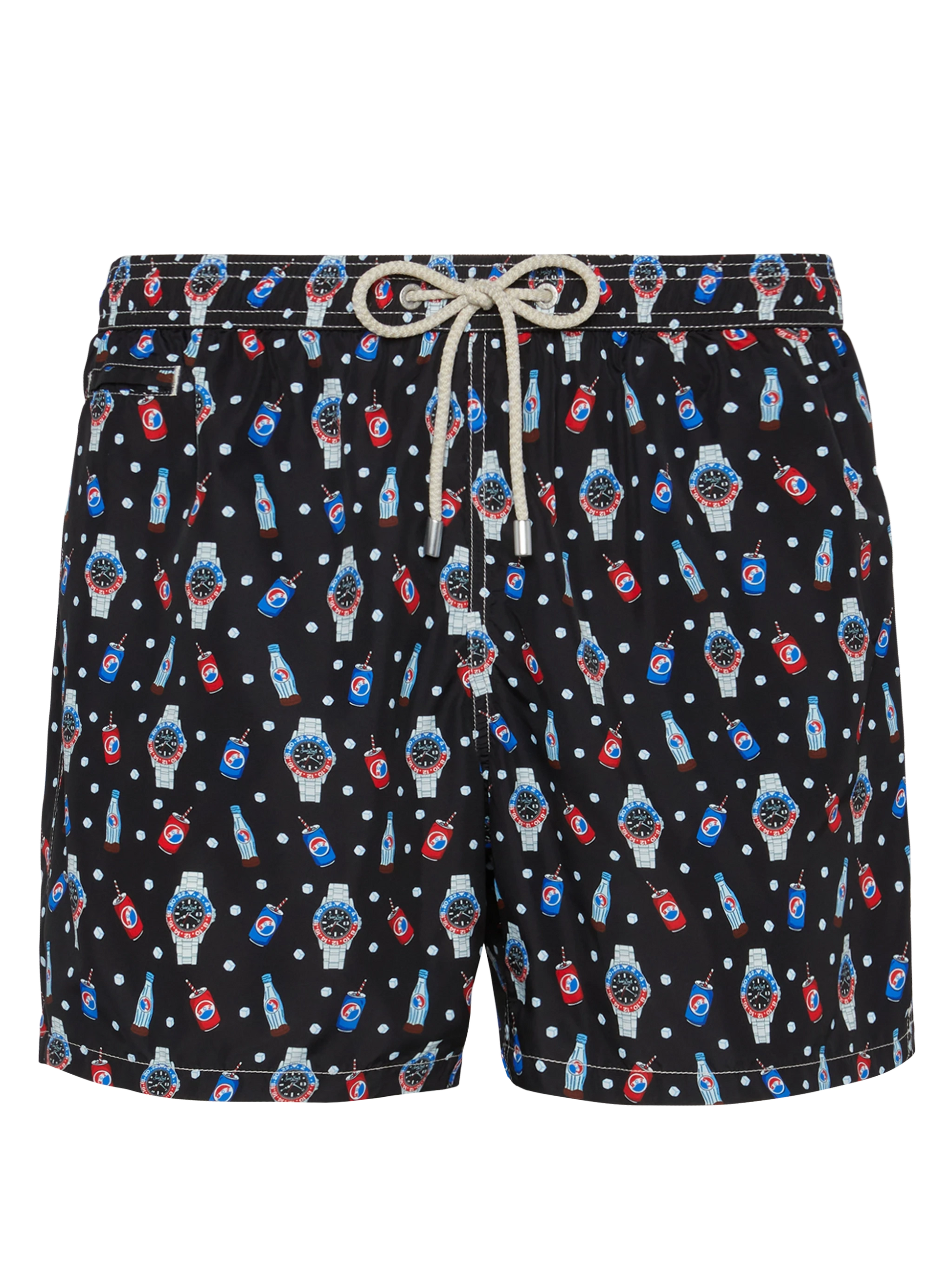 Lightweight fabric swim shorts Lighting with watch print - MC2 Saint Barth