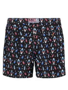 Lightweight fabric swim shorts Lighting with watch print - MC2 Saint Barth
