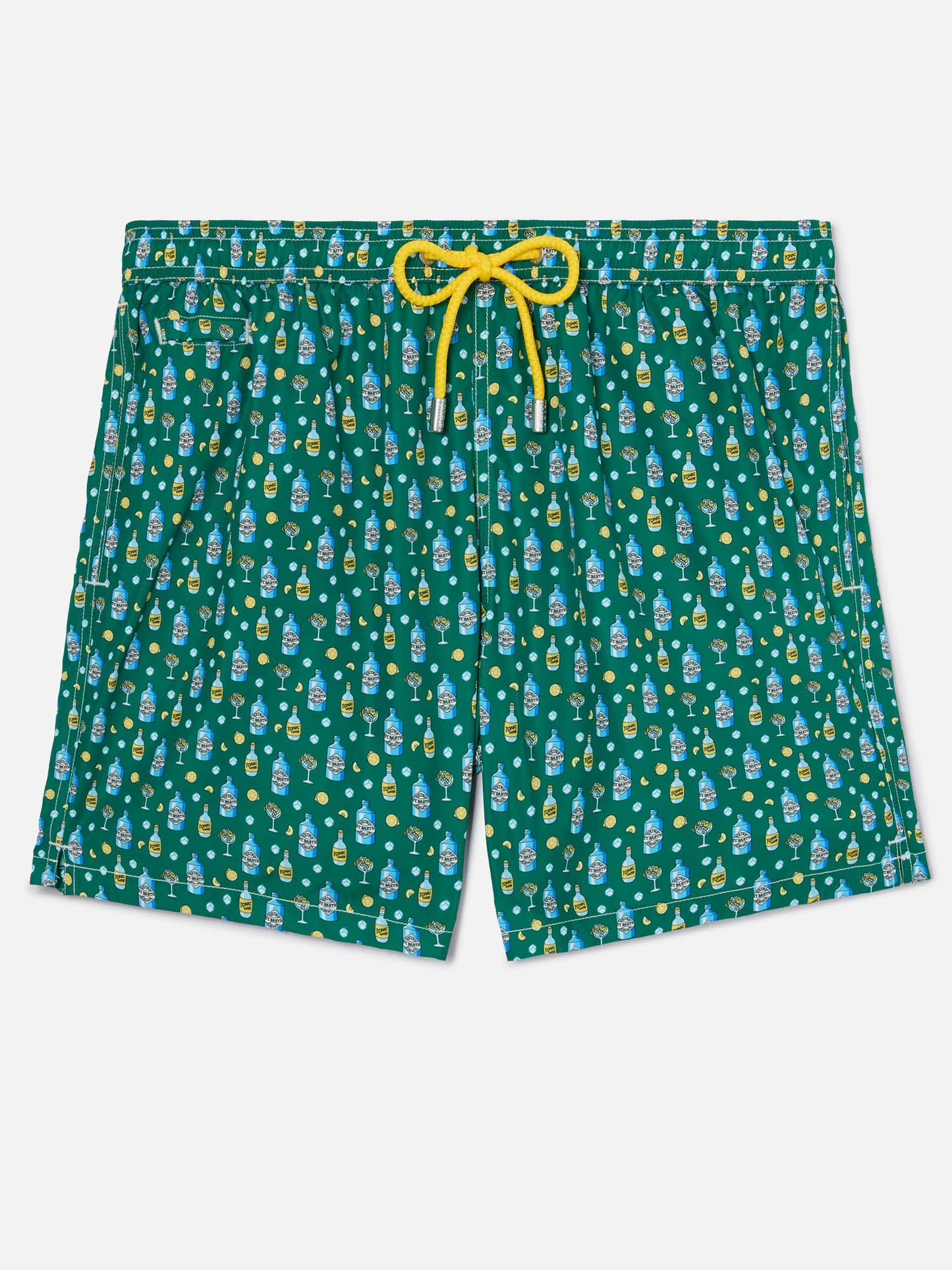 Green Lighting Micro swim shorts with gin and cocktail print