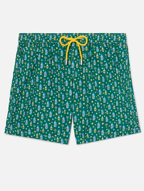 Green Lighting Micro swim shorts with gin and cocktail print