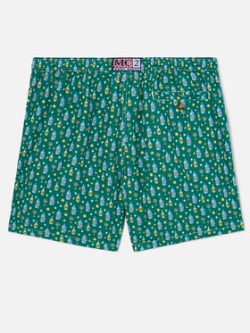 Green Lighting Micro swim shorts with gin and cocktail print
