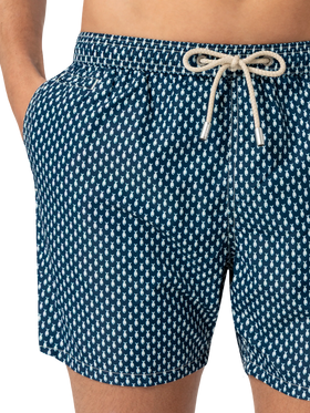 Badeshorts aus leichtem Stoff „Lighting“ mit Mikrofisch-Print