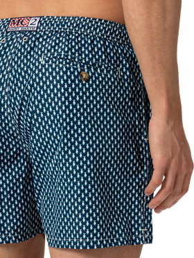 Badeshorts aus leichtem Stoff „Lighting“ mit Mikrofisch-Print