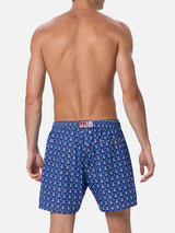 Man lightweight fabric swim-shorts Lighting Micro Fantasy with anchor print