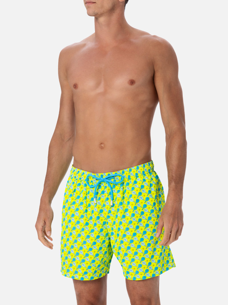 Herren-Badeshorts aus leichtem Stoff Lighting Micro Fantasy mit Padel-Aufdruck