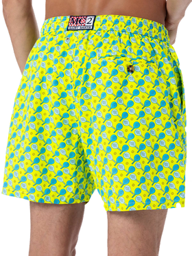Man lightweight fabric swim-shorts Lighting Micro Fantasy with padel print