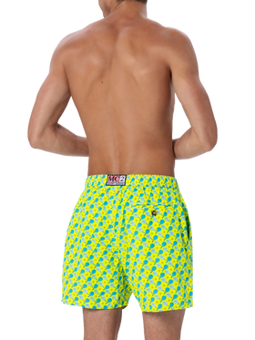 Man lightweight fabric swim-shorts Lighting Micro Fantasy with padel print