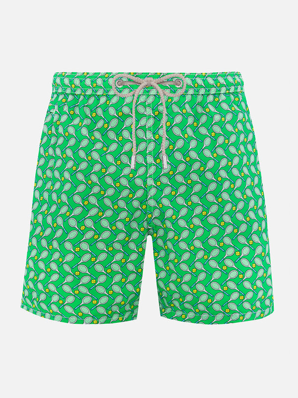 Badeshorts für Herren aus leichtem Stoff Lighting Micro Fantasy mit Tennis-Print