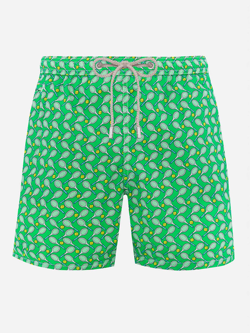 Badeshorts für Herren aus leichtem Stoff Lighting Micro Fantasy mit Tennis-Print