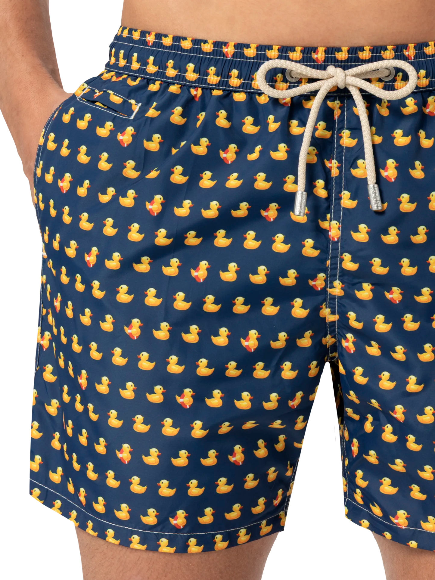 Badeshorts aus leichtem Stoff „Lighting“ mit Enten-Print