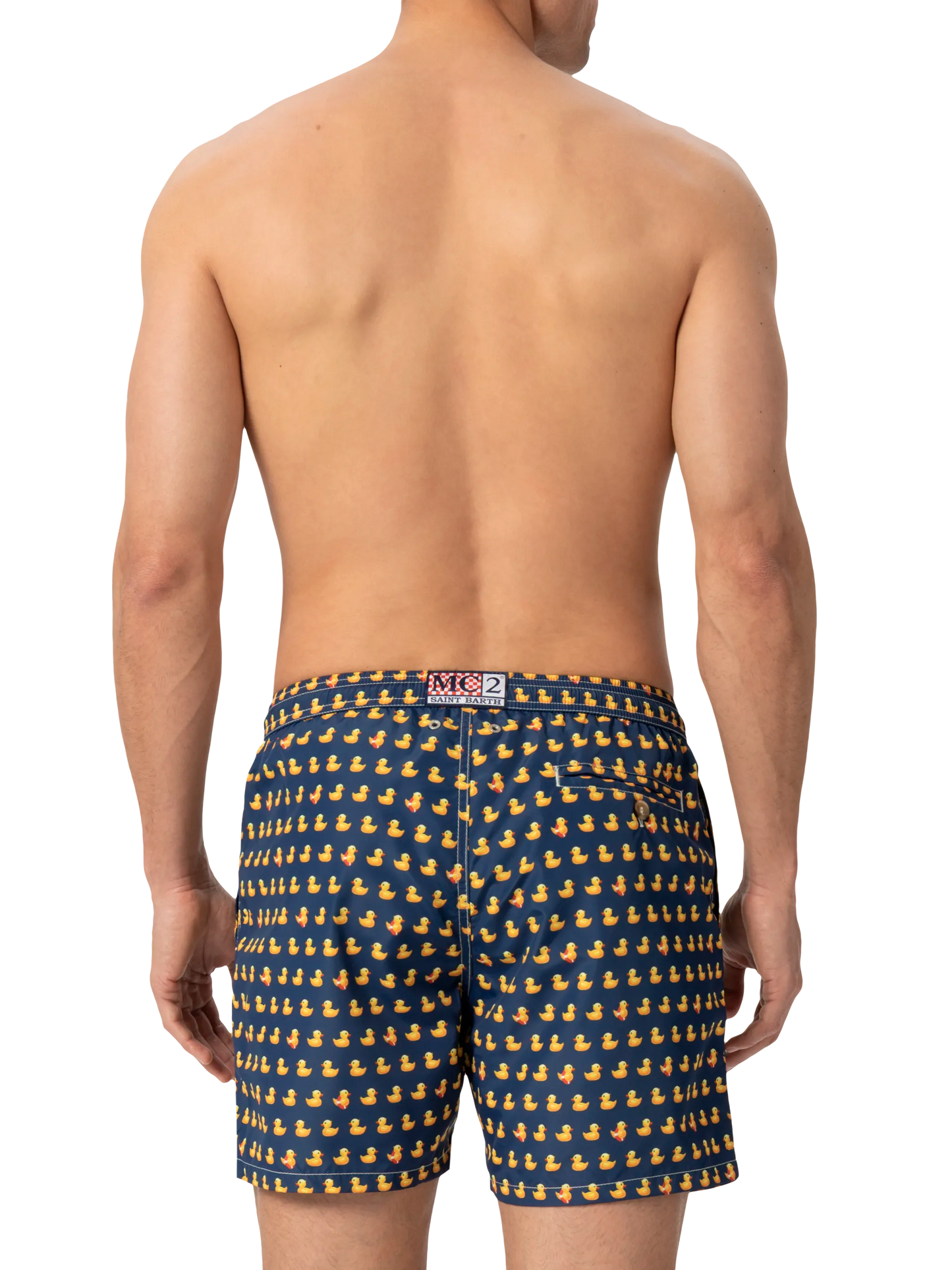 Badeshorts aus leichtem Stoff „Lighting“ mit Enten-Print