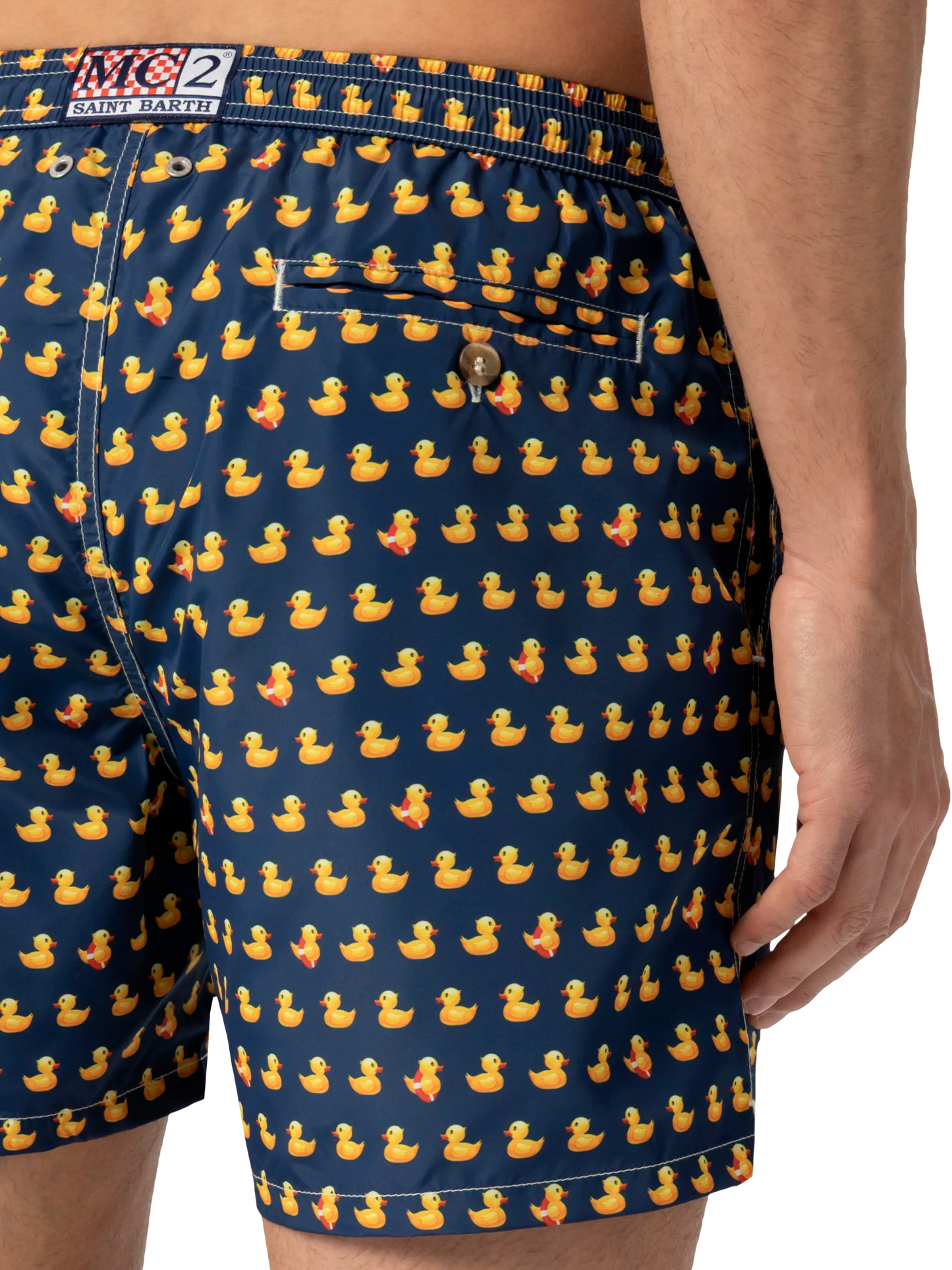 Badeshorts aus leichtem Stoff „Lighting“ mit Enten-Print