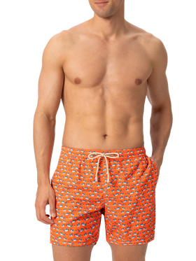 Badeshorts aus leichtem Stoff „Lighting“ mit Mikro-Hai-Print