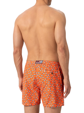 Badeshorts aus leichtem Stoff „Lighting“ mit Mikro-Hai-Print