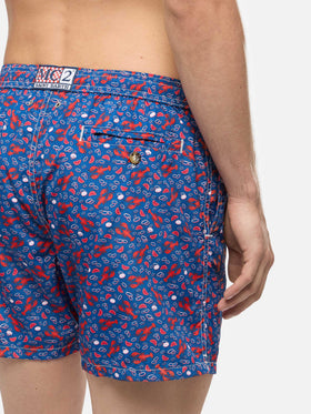 Short de bain en tissu léger Lighting avec imprimé homard 