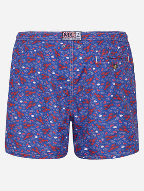 Short de bain en tissu léger Lighting avec imprimé homard 