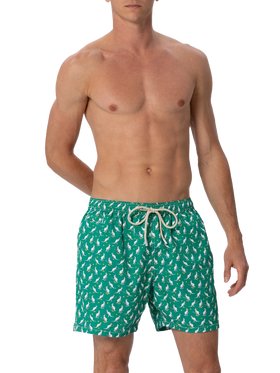 Man lightweight fabric swim-shorts Lighting Micro Fantasy with Australian Brand logo print | AUSTRALIAN BRAND SPECIAL EDITION