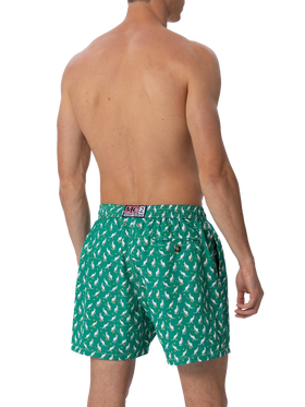 Man lightweight fabric swim-shorts Lighting Micro Fantasy with Australian Brand logo print | AUSTRALIAN BRAND SPECIAL EDITION