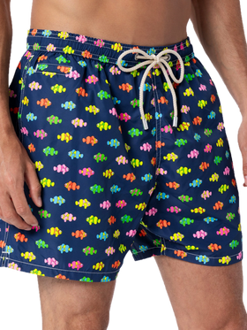 Costume da bagno da uomo in tessuto leggero Lighting Micro Fantasy con stampa pesci pagliaccio