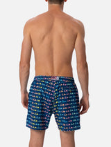 Man lightweight fabric swim-shorts Lighting Micro Fantasy with Vespa print | VESPA SPECIAL EDITION