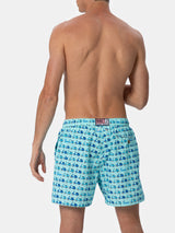 Man lightweight fabric swim-shorts Lighting Micro Fantasy with Vespa print | VESPA SPECIAL EDITION