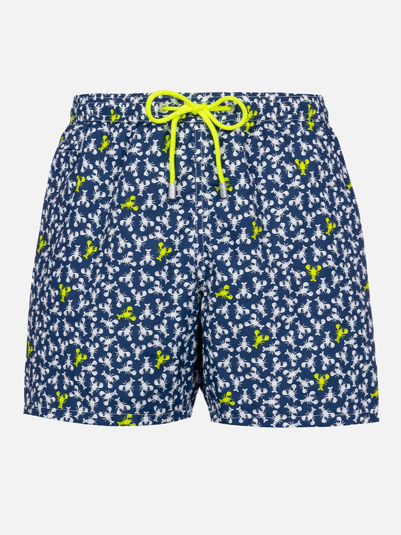 Herren-Badeshorts aus leichtem Stoff Lighting Micro Fantasy mit Hummer-Print