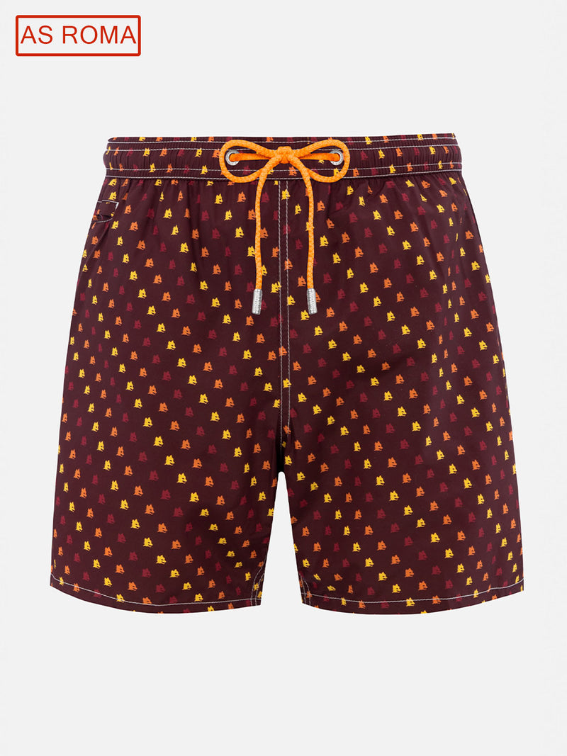 Man lightweight fabric swim-shorts Lighting Micro Fantasy with Roma print | AS ROMA SPECIAL EDITION