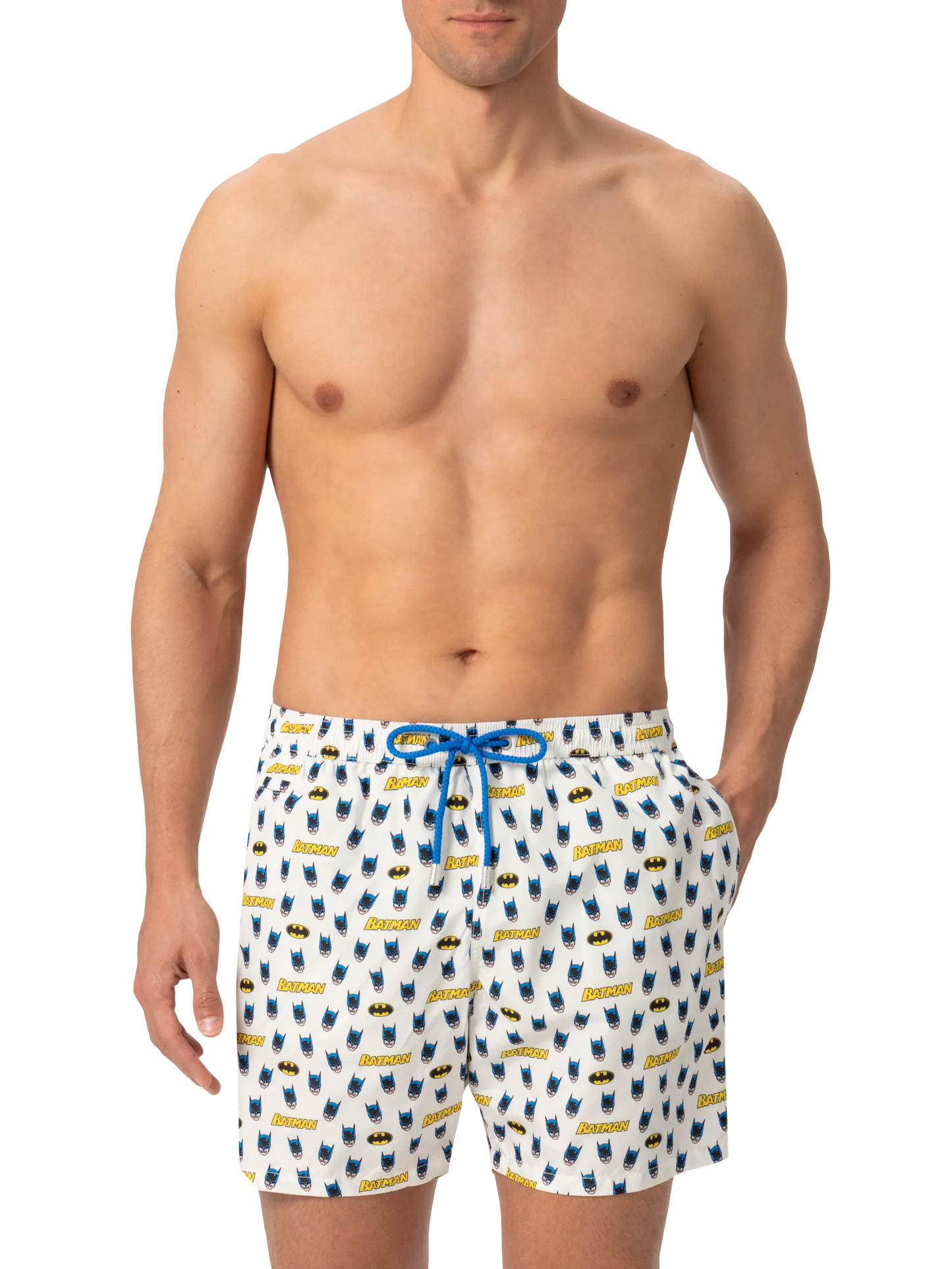 Lightweight fabric swim shorts Lighting with Batman print | BATMAN® SPECIAL EDITION