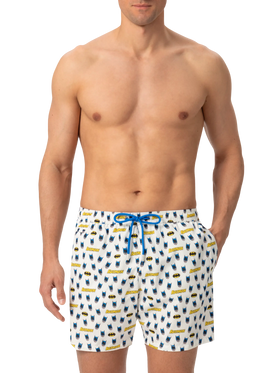 Lightweight fabric swim shorts Lighting with Batman print | BATMAN® SPECIAL EDITION