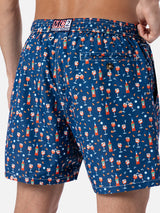 Herren-Badeshorts aus leichtem Stoff Lighting Micro Fantasy mit Aperol Spritz-Aufdruck | APEROL SONDEREDITION