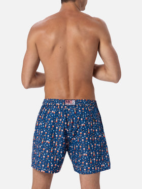 Herren-Badeshorts aus leichtem Stoff Lighting Micro Fantasy mit Aperol Spritz-Aufdruck | APEROL SONDEREDITION