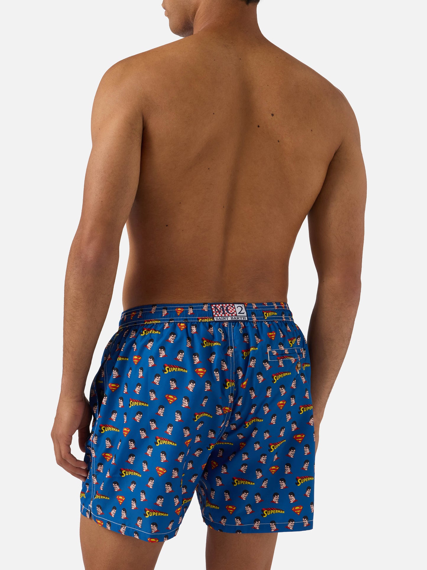 Navy Lighting Micro swim shorts with Superman print | Special Edition