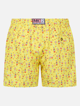 Herren-Badeshorts aus leichtem Stoff Lighting Micro Fantasy mit Aperol Spritz-Aufdruck | APEROL SONDEREDITION