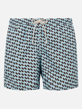 Herren-Badeshorts aus leichtem Stoff mit Cremino-Print | Algida® Sonderedition