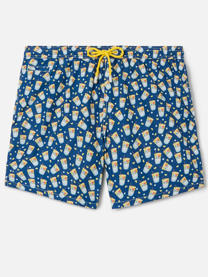 Lightweight fabric swim-shorts Lighting with Estathè pack print | ESTATHE' FERRERO SPECIAL EDITION