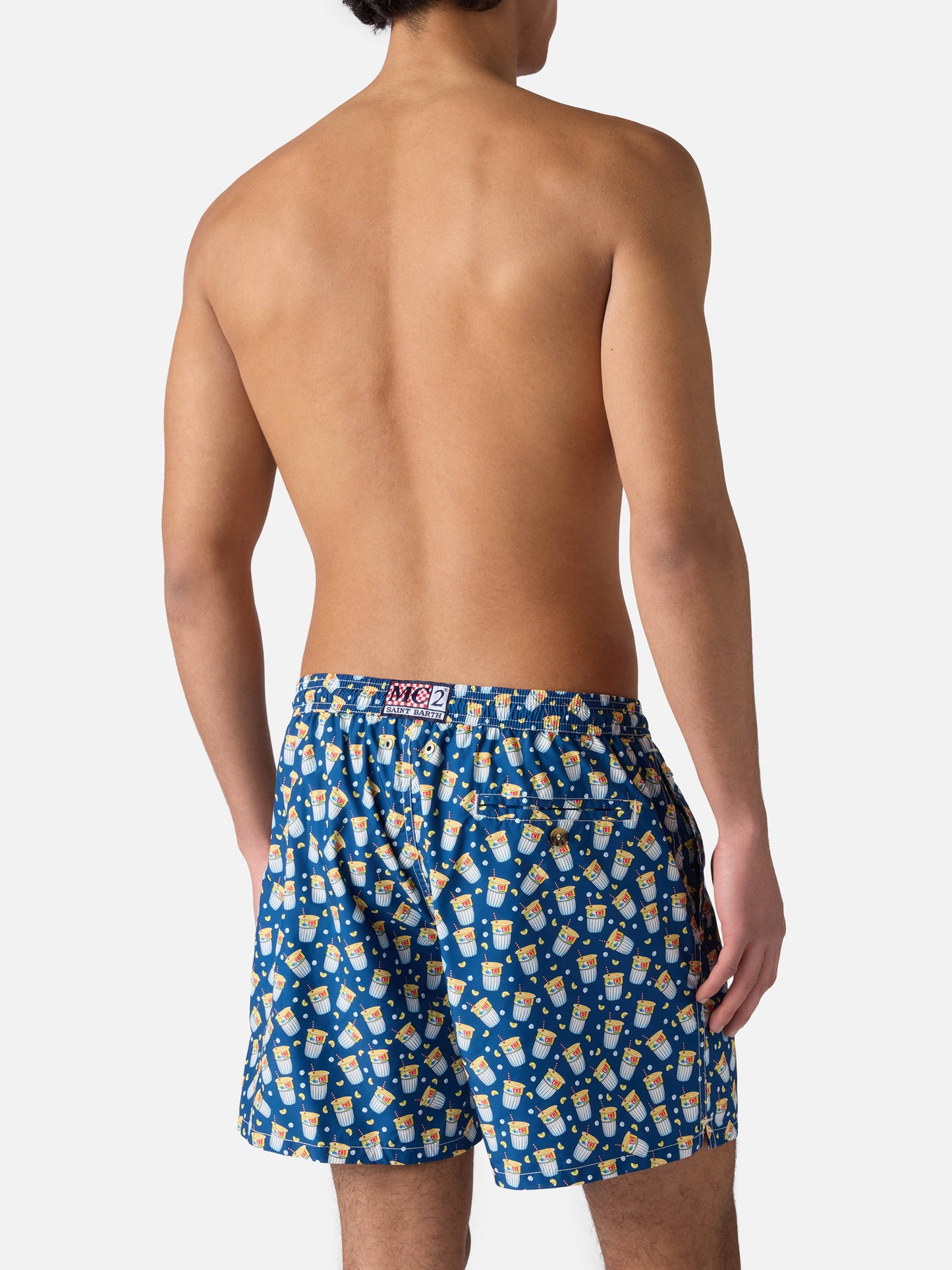 Badehose aus leichtem Stoff mit Estathè-Pack-Print | ESTATHE' FERRERO SPECIAL EDITION