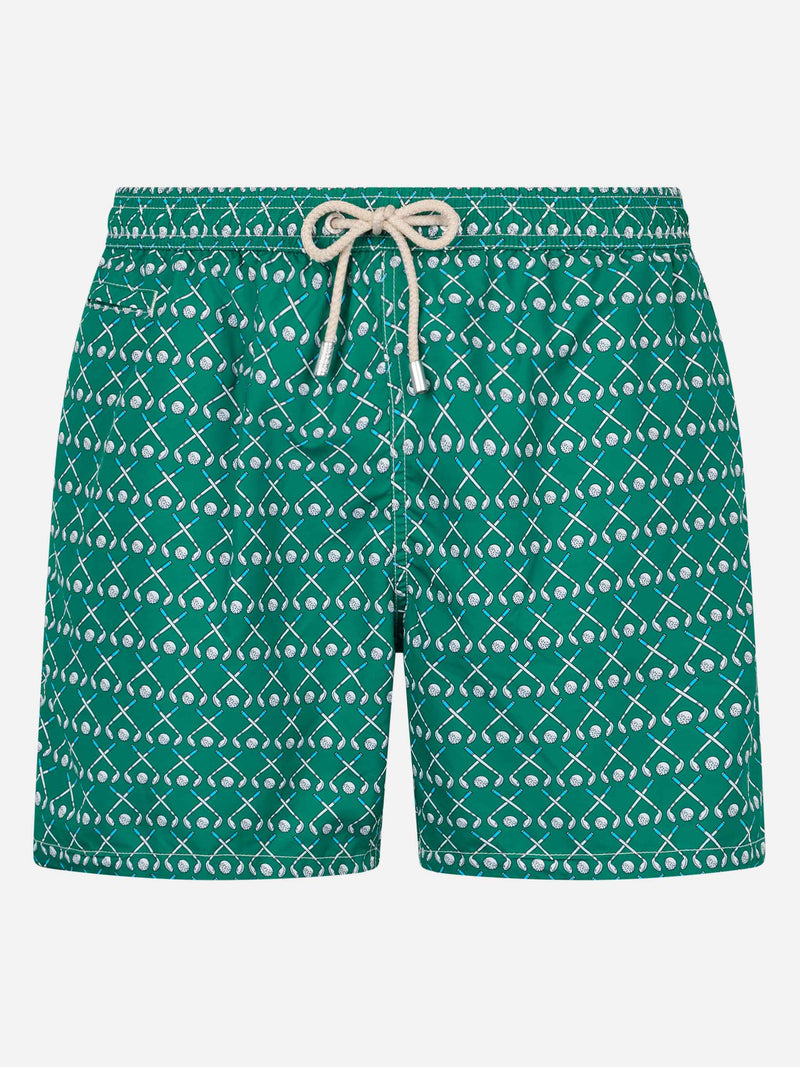 Herren-Badeshorts aus leichtem Stoff Lighting Micro Fantasy mit Golf-Print