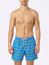 Man lightweight fabric swim-shorts Lighting Micro Fantasy with Paloma Portofino Gin print | PORTOFINO DRY GIN SPECIAL EDITION