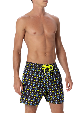Herren-Badeshorts aus leichtem Stoff Lighting Micro Fantasy mit Uhrenaufdruck