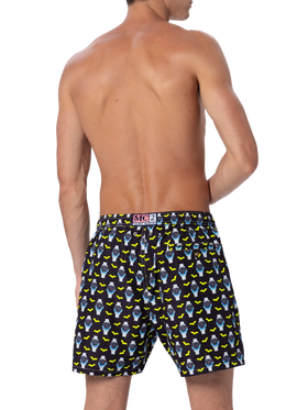 Herren-Badeshorts aus leichtem Stoff Lighting Micro Fantasy mit Uhrenaufdruck